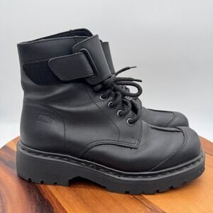 Vintage Dr Martens 9306 Men's Size UK 8/US 9 Black Leather Split Cap Toe Boots